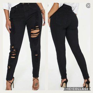 PLT US 2 UK 6 Shape Extreme Rip Skinny Jeans NWD